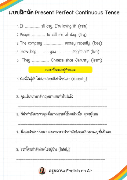 E-Book ไฟล์ คอร์สสรุป 12 English Tenses