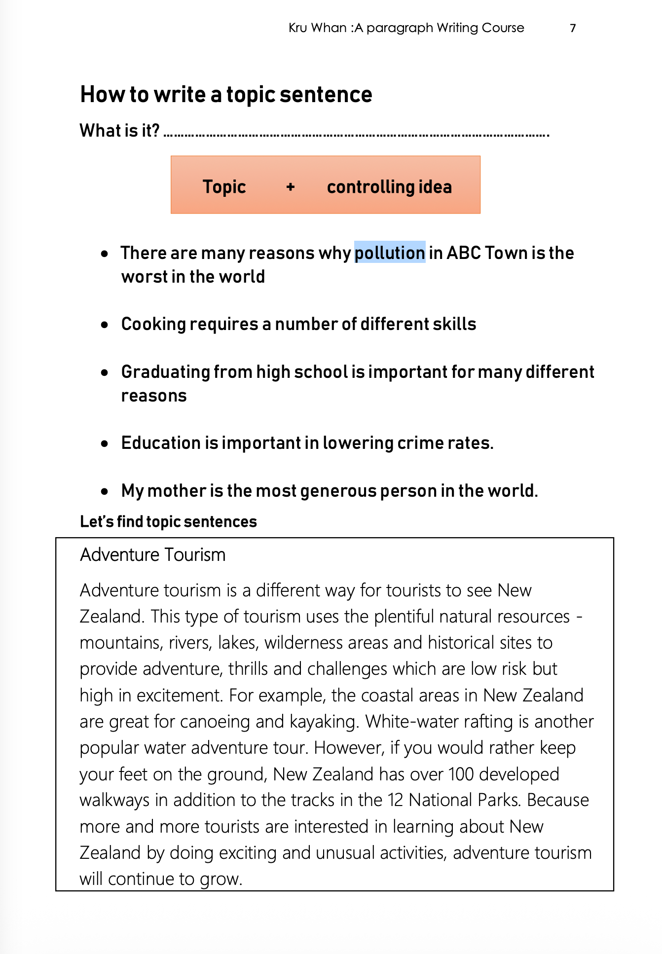 E-Book ไฟล์ Basic Writing ฝึกแต่งประโยคตั้งแต่โครงสร้าง